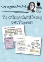 Vorschau - Arbeitsblätter - Textbeschreibung Kurzgeschichte Materialpaket - Deckblatt