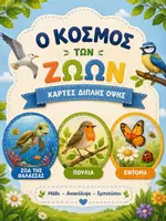 Προεπισκόπηση - Flashcards - SUPER ΠΑΚΕΤΟ: Ο Κόσμος των Ζώων 🐠🐦🐞 | 90 Κάρτες Διπλής Όψης - Εξώφυλλο