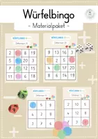 Vorschau - Spiele - Würfelbingo Mathe Materialpaket - Deckblatt