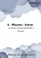 Vorschau - Arbeitsblätter - Materialpaket 5-Minuten-Kartei - Deckblatt