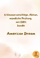 Vorschau - Test - Materialpaket 6 Klausurvorschläge American Dream, mock exams, Abitur Englisch, mündliche Prüfung - Deckblatt