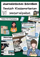 Vorschau - Arbeitsblätter - Journalistisches Schreiben Deutsch Bundle: Zeitungsartikel, Reportage, Kommentar, Glosse, Essay & Blogpost - Deckblatt