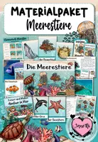 Vorschau - Arbeitsblätter - Meerestiere | Materialpaket | Grundschule Klasse 2-4 - Deckblatt