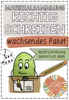 Vorschau - Arbeitsblätter - RICHTIG SCHREIBEN Wachsendes Paket - Deckblatt