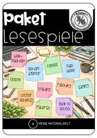 Vorschau - Spiele - Lesespiele Paket für Klasse 5–6 – Materialsammlung für Deutsch, Leseförderung und Vertretungsstunden - Deckblatt