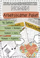Vorschau - Arbeitsblätter - ZUSAMMENGESETZTE NOMEN Arbeitsblätter Paket - Deckblatt