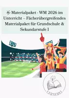 Vorschau - Unterrichtsreihen - ⚽️ Materialpaket - WM 2026 im Unterricht – Fächerübergreifendes Materialpaket für Grundschule & Sekundarstufe I - Deckblatt