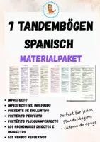 Vorschau - Arbeitsblätter - Materialpaket III Tandembögen Fortgeschritten Spanisch - Deckblatt