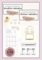 Vorschau - Stundenentwürfe - Gesamtpaket Halbschriftliche & Schriftliche Subtraktion - Deckblatt