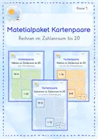 Vorschau - Spiele - Materialpaket Kartenpaare: Rechnen im ZR bis 20 - Deckblatt
