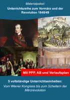 Vorschau - Stundenentwürfe - Unterrichtsreihe: Vom Wiener Kongress und dem Vormärz bis zum Scheitern der Märzrevolution 1849 - Deckblatt