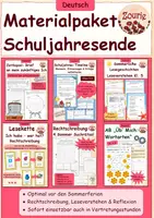 Vorschau - Arbeitsblätter - Materialpaket Schuljahresende: Deutsch vor den Sommerferien - Deckblatt