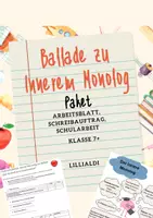 Vorschau - Arbeitsblätter - Materialpaket: Innerer Monolog aus Ballade - Deckblatt
