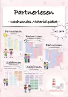 Vorschau - Arbeitsblätter - Partnerlesen/ Dialoglesen Leseflüssigkeit Leseförderung wachsendes Materialpaket (Kl. 3/4) - Deckblatt
