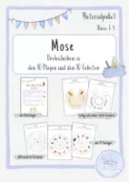 Vorschau - Arbeitsblätter - Mose: Die 10 Plagen und die 10 Gebote - Drehscheiben / Bastelmaterial - Deckblatt