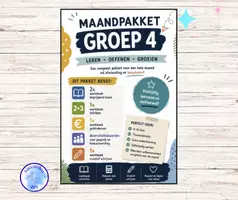 Voorbeeld - MAANDPAKKET 2 (groep 4)-Rekenen & Begrijpend Lezen (20% KORTING) - Voorblad