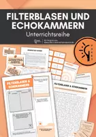 Vorschau - Arbeitsblätter - Sparpaket: Filterblasen & Echokammern – Gefahren der Demokratie - Unterrichtsreihe (Einstieg, Erarbeitung, Spiel, Simulation, Reflexion) - Deckblatt
