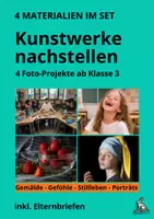 Vorschau - Unterrichtsreihen - MATERIALPAKET: Kunstwerke nachstellen 📸 Foto-Kunst ab Klasse 3 - Deckblatt