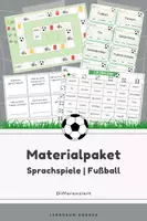 Vorschau - Stationenlernen - Materialpaket Fußball Sprachspiele für Deutsch & DaZ | Differenzierte Spiele Klasse 2–4 - Deckblatt