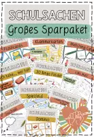 Vorschau - Mal- und Bastelvorlagen - SCHULSACHEN großes Materialpaket DaZ - Deckblatt