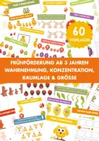 Vorschau - Arbeitsblätter - Arbeitsblätter für Kita, Kindergarten & Vorschule | Frühförderung ab 3 Jahren | Wahrnehmung, Konzentration, Logik & Raumlage - Deckblatt