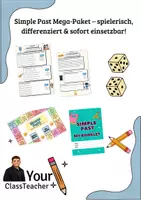 Vorschau - Spiele - Simple Past Mega-Paket – spielerisch, differenziert & sofort einsetzbar! - Deckblatt
