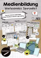 Vorschau - Arbeitsblätter - Medienbildung, Medienkompetenz | Sicher im Internet - Deckblatt