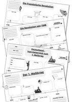 Vorschau - Arbeitsblätter - Zeitleisten 7. Klasse Geschichte (Französische Revolution - 1. Weltkrieg) - Deckblatt