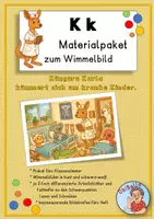 Vorschau - Arbeitsblätter - Buchstabe K k: Wimmelbild/Plakat und Material zur Buchstabeneinführung und -übung - Deckblatt