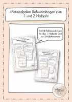 Vorschau - Arbeitsblätter - Materialpaket "Reflexionsbogen zum Halbjahr und Schuljahresende" - Deckblatt