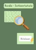 Vorschau - Spiele - Materialpaket Sichtwortschatz, Blitzlesen, 100 häufigste Wörter - Deckblatt