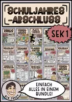 Vorschau - Arbeitsblätter - Schuljahresende Klasse 5 Klasse 6 Klasse 7 Klasse 8 - Deckblatt