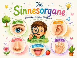 Vorschau - Poster - Der Körper - Sinnesorgane - Merkblätter 📄 - Deckblatt