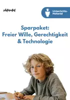 Vorschau - Unterrichtsreihen - Freier Wille, Gerechtigkeit & Technologie (Unterrichtsreihen) - Sparpaket - Deckblatt