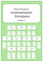 Vorschau - Spiele - Materialpaket Klammerkarten 1x1 (Einmaleins Übungsspiel) - Deckblatt