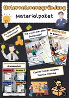Vorschau - Arbeitsblätter - Unternehmensgründung Materialpaket: Businessplan, Geschäftsidee, Finanzierung & Rechtsformen - Deckblatt