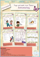 Vorschau - Bildkarten - Materialpaket Yoga zum Thema Schmetterling - Deckblatt