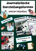 Vorschau - Arbeitsblätter - Journalistische Darstellungsformen: Nachricht, Bericht, Reportage & Kommentar - Deckblatt