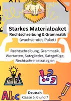 Vorschau - Unterrichtsreihen - Rechtschreibung & Grammatik Klasse 5/6/7 - Deckblatt