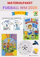 Vorschau - Mal- und Bastelvorlagen - Materialpaket Fußball-WM - Deckblatt