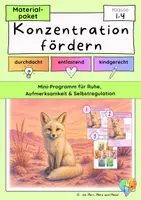 Vorschau - Unterrichtsreihen - Bewegung und Entspannung Klasse 1–4 | Konzentration Aufmerksamkeit Selbstregulation Arbeitsruhe · Materialpaket - Deckblatt