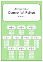Vorschau - Spiele - Materialpaket Dominos Einmaleins Reihen (1x1 Übungsspiele) - Deckblatt