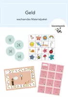 Vorschau - Arbeitsblätter - Geld Materialpaket (wachsend) - Deckblatt