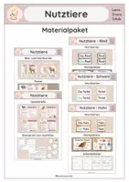 Vorschau - Arbeitsblätter - Nutztiere - Materialpaket - Deckblatt