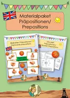 Vorschau - Arbeitsblätter - Materialpaket Englisch Präpositionen - Deckblatt