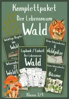 Vorschau - Stundenentwürfe - Komplettpaket - Lebensraum Wald - Lapbook und Wissenskarteien - Deckblatt