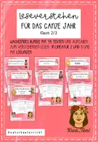 Vorschau - Arbeitsblätter - Lesen üben: Leseverstehen & Leseverständnis – 35 spannende und differenzierte Texte mit Aufgaben & Lösungen (Klasse 2–3, wachsendes Bundle) - Deckblatt