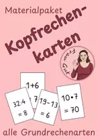 Vorschau - Spiele - Materialpaket Kopfrechenkarten - Deckblatt