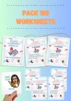 Vista previa - Hojas de trabajo - Pack 180 Worksheets - Grammar & Vocabulary Activities - Portada