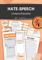 Vorschau - Spiele - Sparpaket: Hate-Speech – Gefahren der Demokratie - Unterrichtsreihe (Einstieg, Erarbeitung, Spiel, Simulation, Reflexion) - Deckblatt